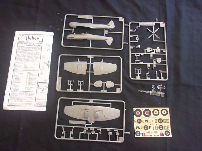 Revell 1:72 scale P-38 Lightning & Heller Supermarine Spitfire model plane kits for 1 bid