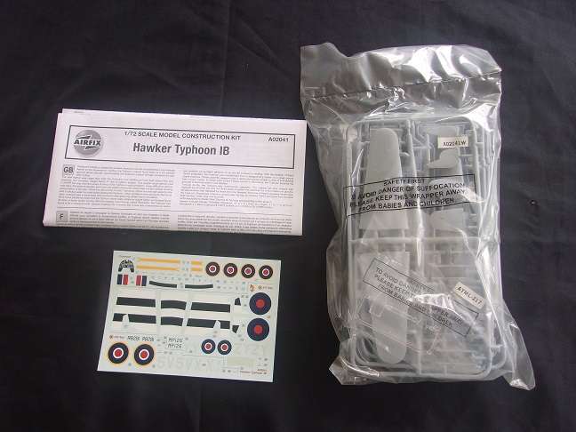 Academy 1:72 scale MIG Flogger-B & Airfix Hawker Typhoon model plane kits for 1 bid