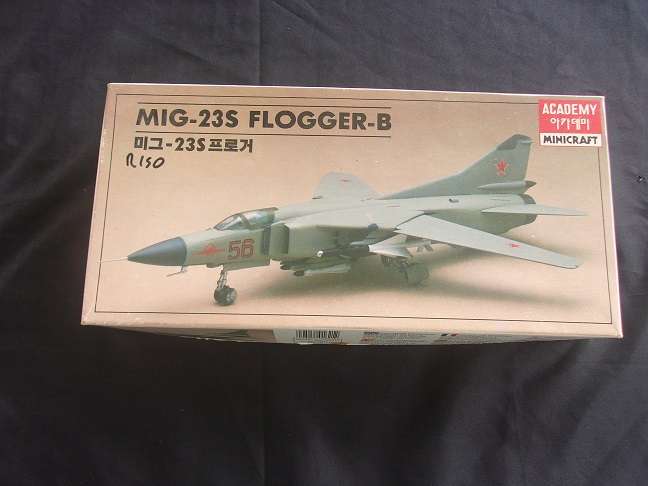 Academy 1:72 scale MIG Flogger-B & Airfix Hawker Typhoon model plane kits for 1 bid