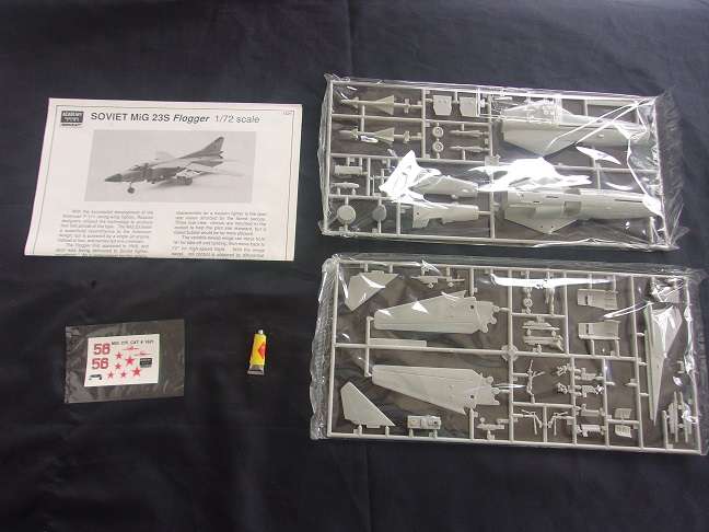 Academy 1:72 scale MIG Flogger-B & Airfix Hawker Typhoon model plane kits for 1 bid