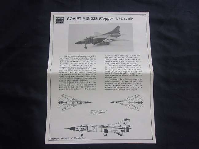 Academy 1:72 scale MIG Flogger-B & Airfix Hawker Typhoon model plane kits for 1 bid