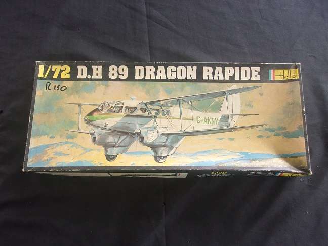 Heller 1:72 scale Dragon Rapide & "Thunderjet" model plane kits for 1 bid