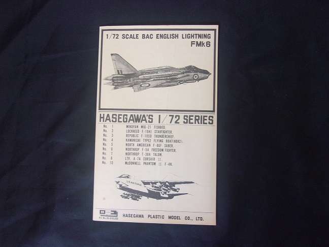 Hasegawa 1:72 scale BAC E.E. Lightning & Delta Dart model plane kits for 1 bid