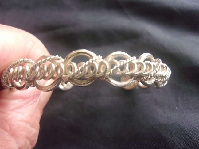 Vintage Sterling silver bracelet & 2 pairs earrings fir 1 bid - 36.3g