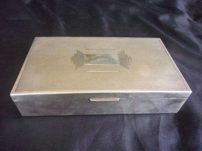 Vintage plated cigarette box, cigarette case & card box for 1 bid