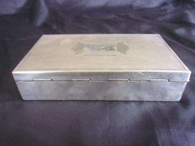 Vintage plated cigarette box, cigarette case & card box for 1 bid
