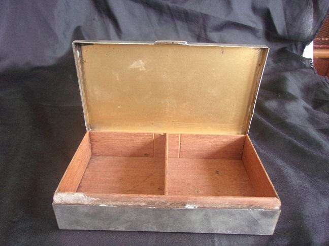 Vintage plated cigarette box, cigarette case & card box for 1 bid