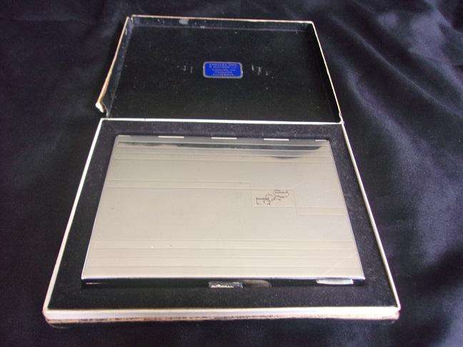 Vintage plated cigarette box, cigarette case & card box for 1 bid