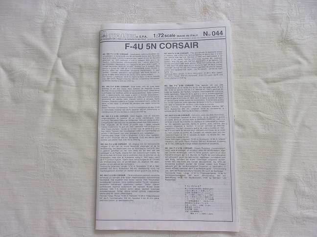 Italeri 1:72 scale Corsair & Frog Lightning Inteceptor model plane kits for 1 bid