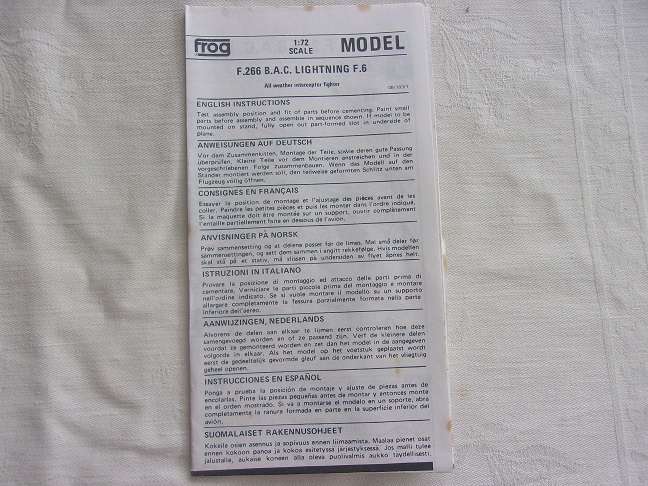 Italeri 1:72 scale Corsair & Frog Lightning Inteceptor model plane kits for 1 bid