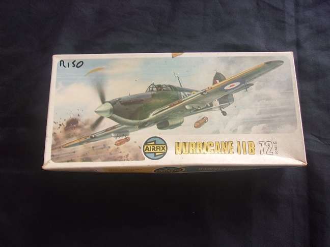 Heller 1:72 scale Messerschmitt & Airfix Hawker Hurricane model plane kits for 1 bid