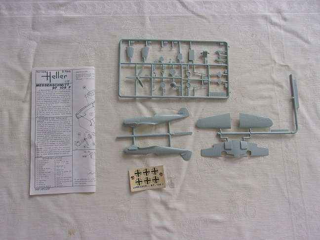 Heller 1:72 scale Messerschmitt & Airfix Hawker Hurricane model plane kits for 1 bid