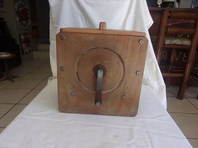 Vintage wooden square butter churn