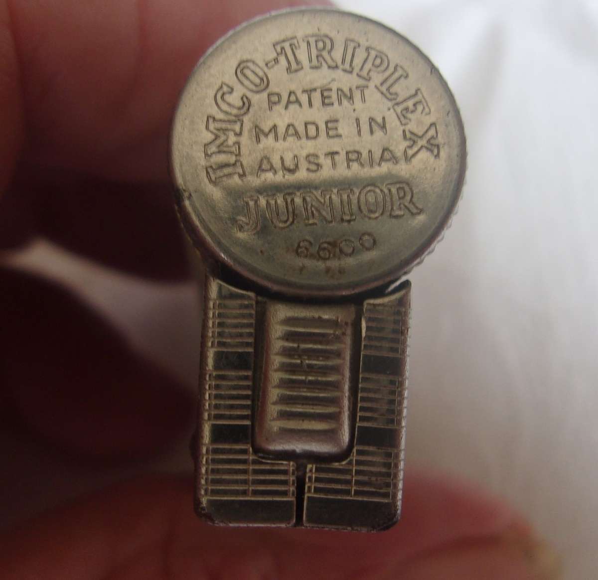 Genuine 1950s Imco-Triplex Junior 6600 lighter - made in Austria