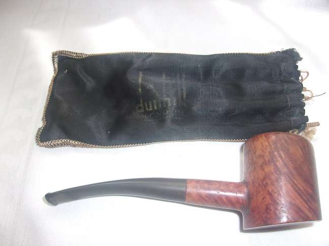 Vintage Dunhill Bruyere 475 White Spot Estate smoking pipe with pouch