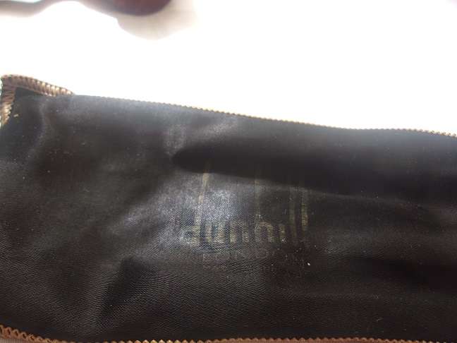 Vintage Dunhill Bruyere 475 White Spot Estate smoking pipe with pouch