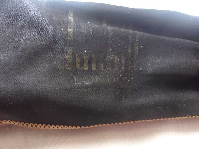 Vintage Dunhill Bruyere 475 White Spot Estate smoking pipe with pouch