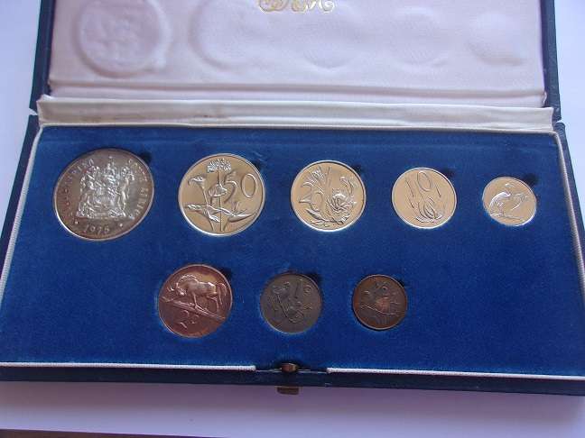 1976 SA short proof set with silver R1 in SAM box