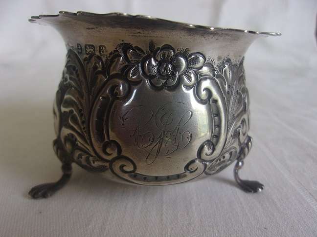 Antique Sterling silver sugar basin and little pot for 1 bid - 109g