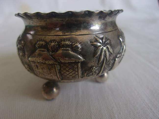 Antique Sterling silver sugar basin and little pot for 1 bid - 109g