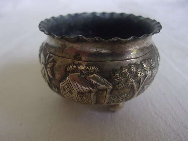 Antique Sterling silver sugar basin and little pot for 1 bid - 109g