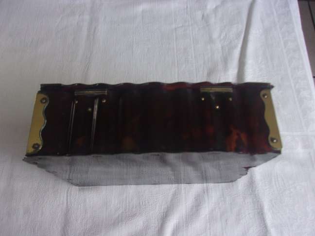 Georgian tortoise shell trinket box with gilt Sterling silver fittings