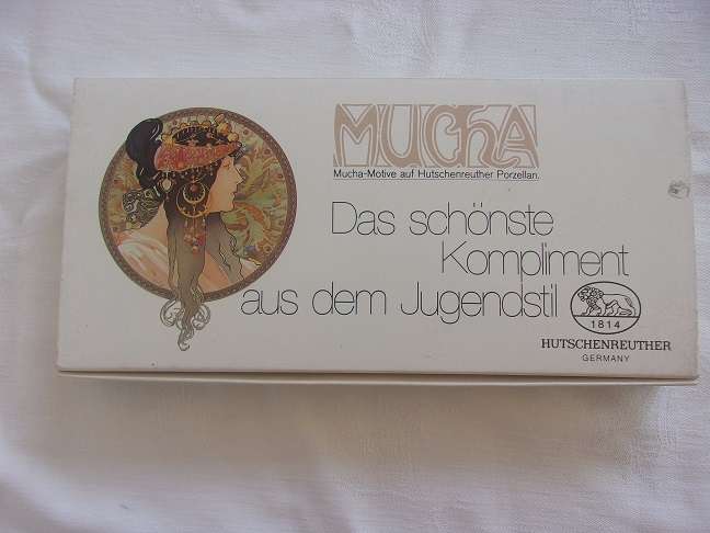 3 Vintage Hutschenreuther Selb art nouveau wall plaques by Alfons Mucha - The Flowers