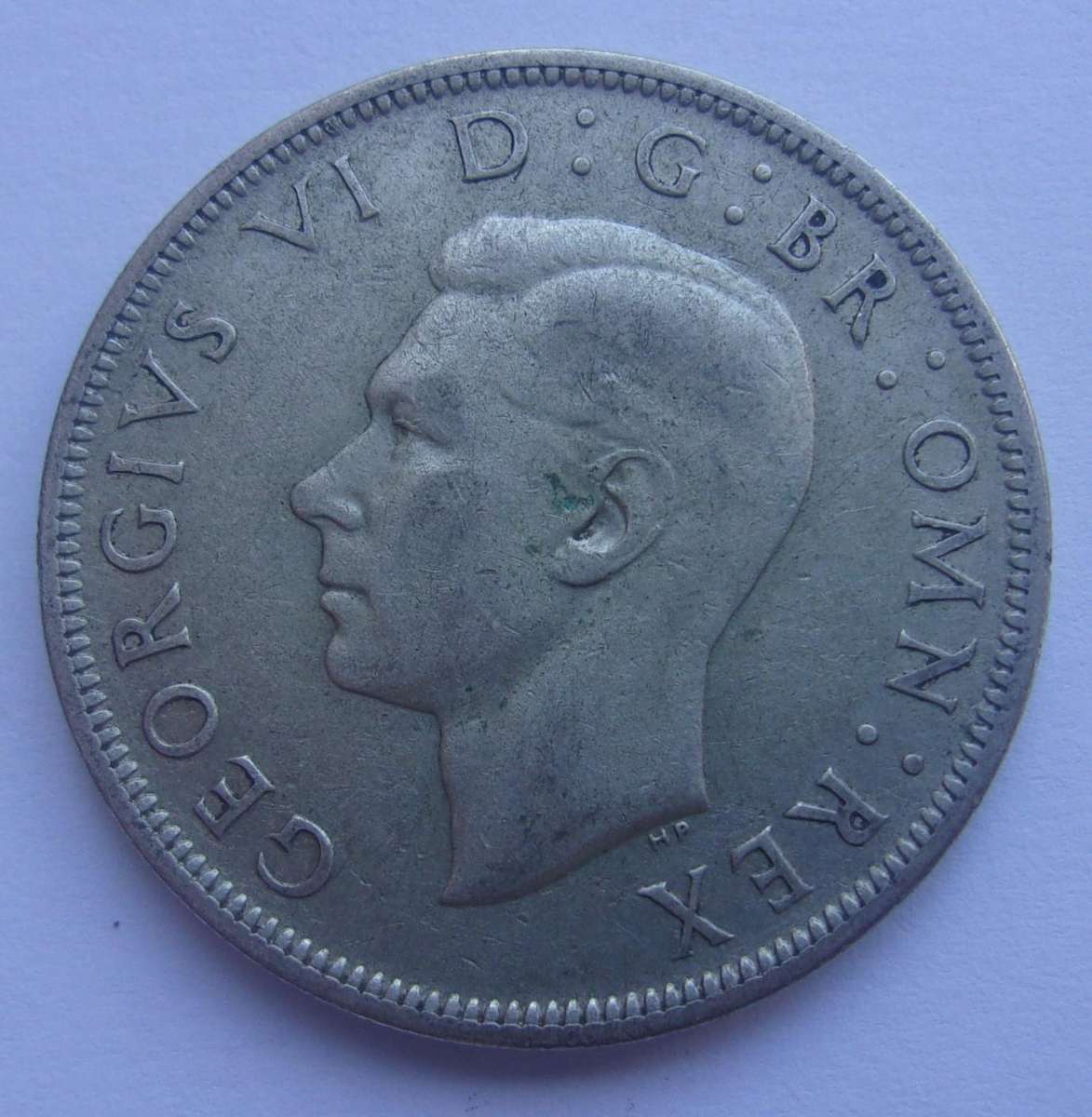 1946 silver British Half Crown coin
