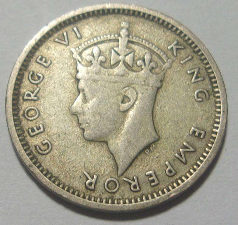 1944 silver Southern Rhodesia 3 Pence coin