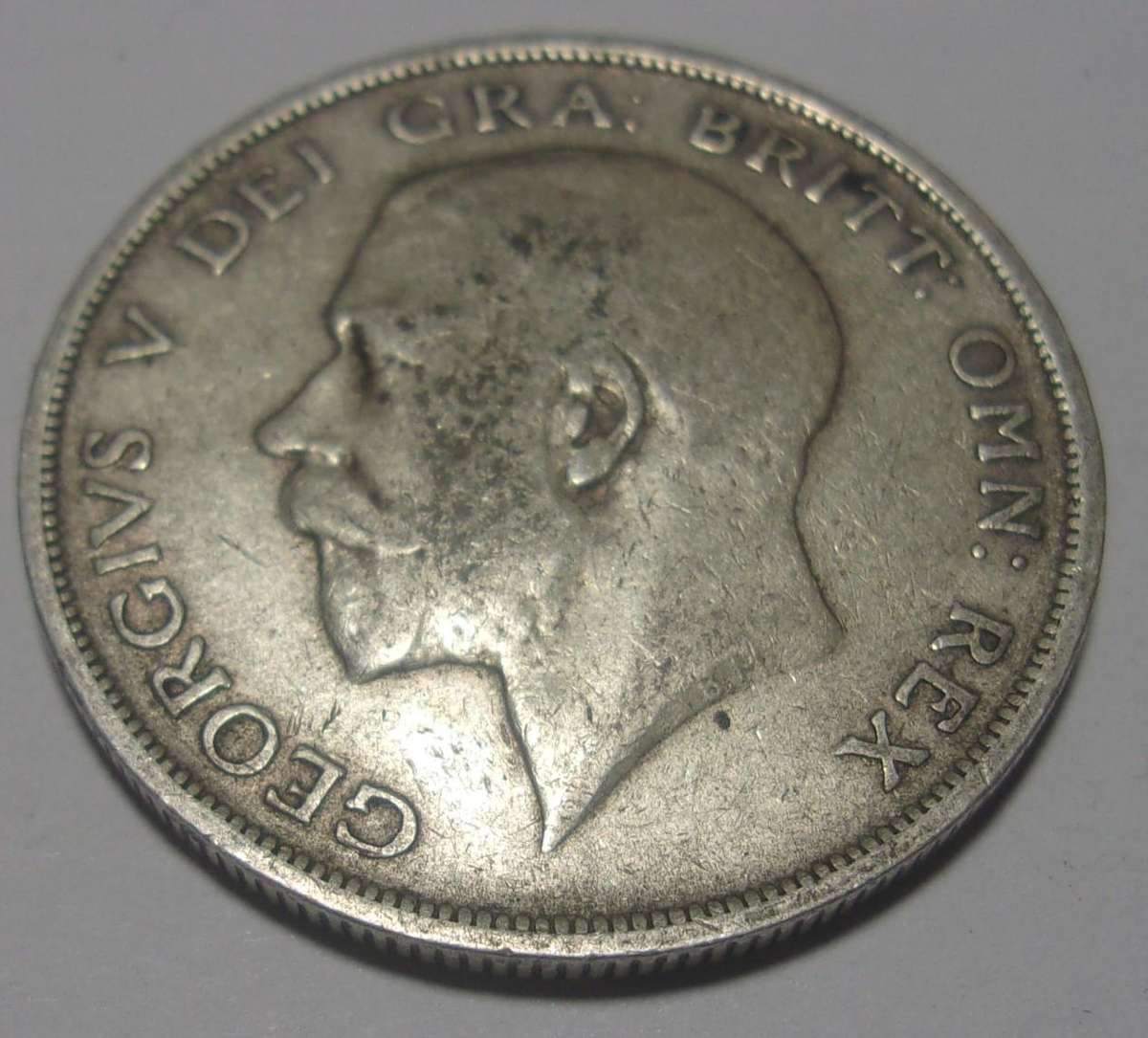 1914 silver British Half Crown coin