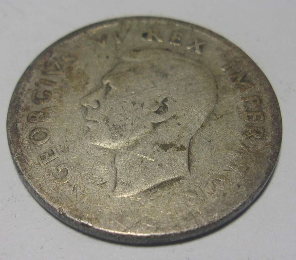 1937 silver South Africa 2 Shillings coin
