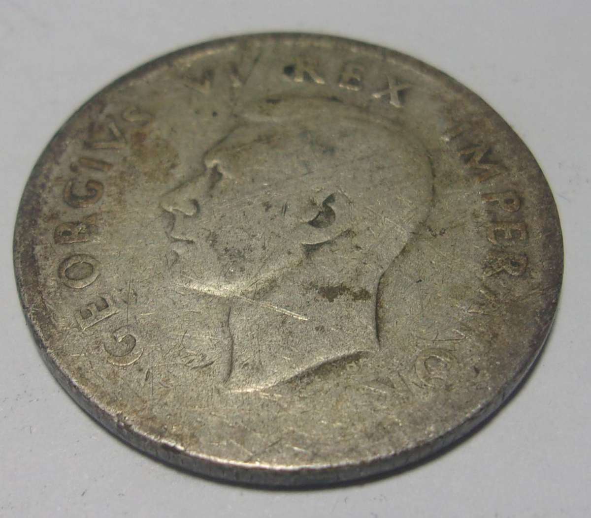 1937 silver South Africa 2 Shillings coin