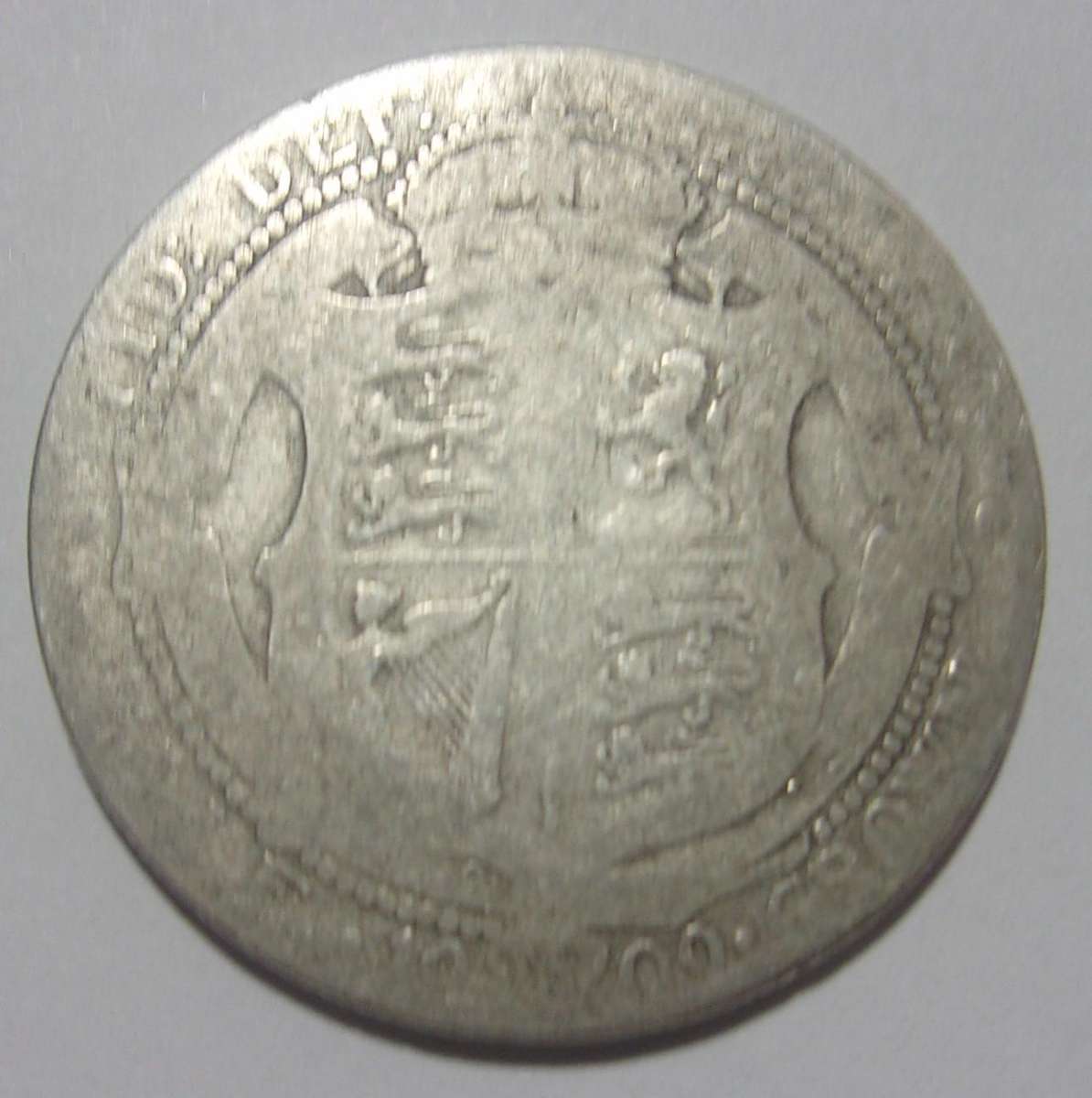 1909 British silver Half Crown coin
