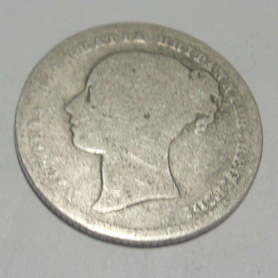 1872 silver British One Shilling coin