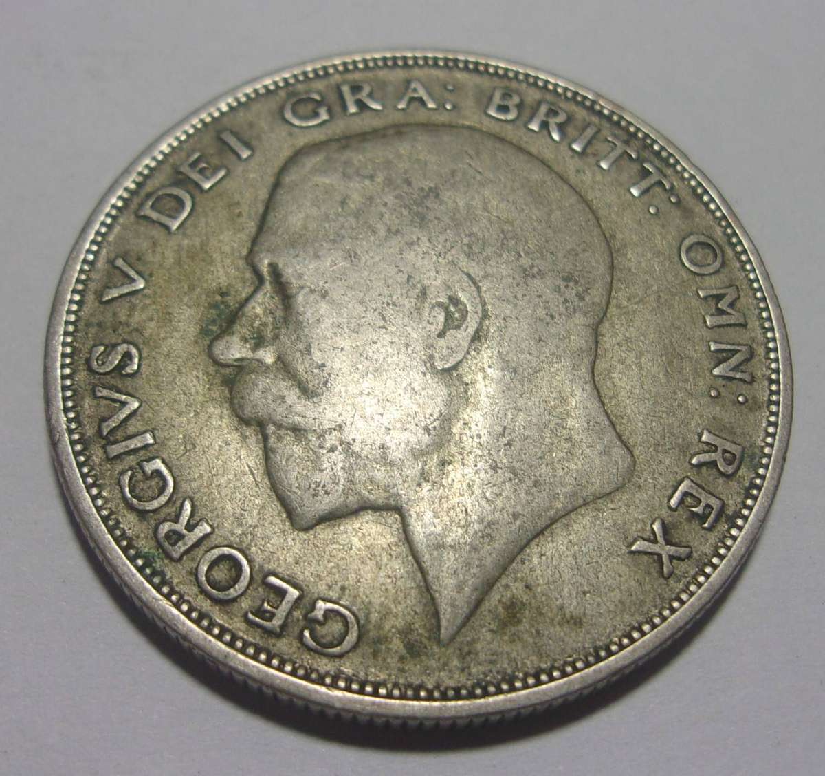 1921 British silver Half Crown coin