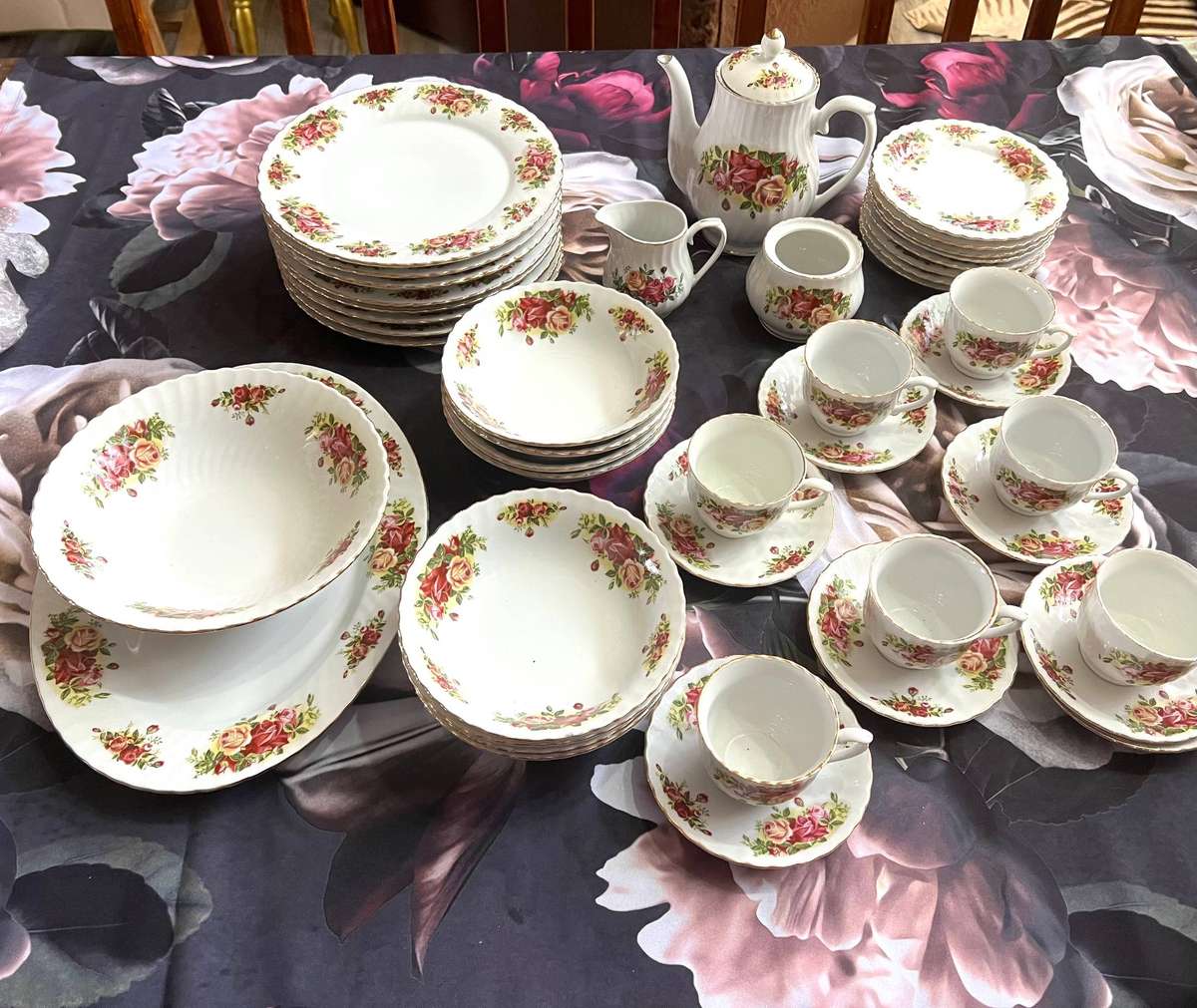 English rose tea set