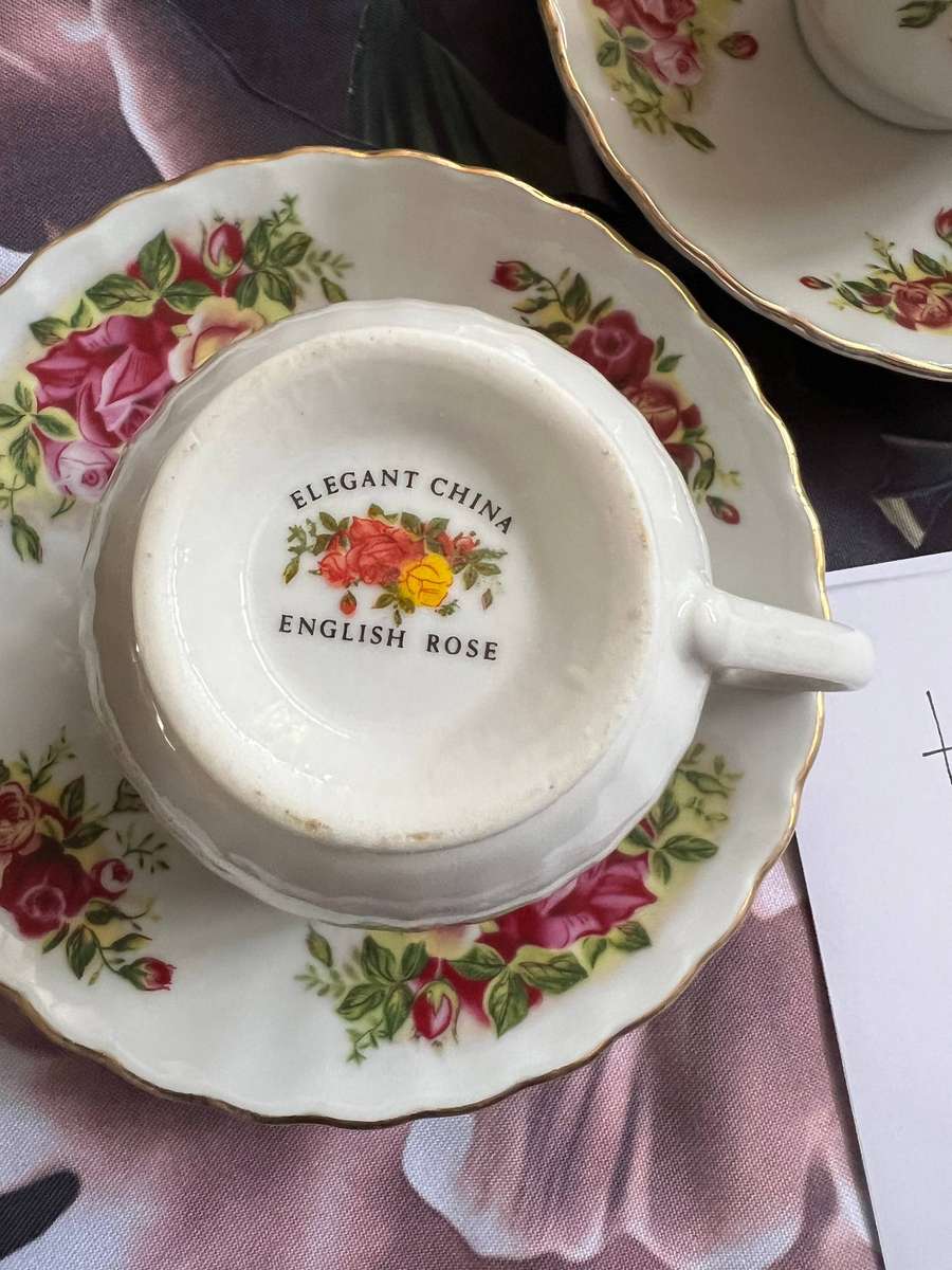 English rose tea set