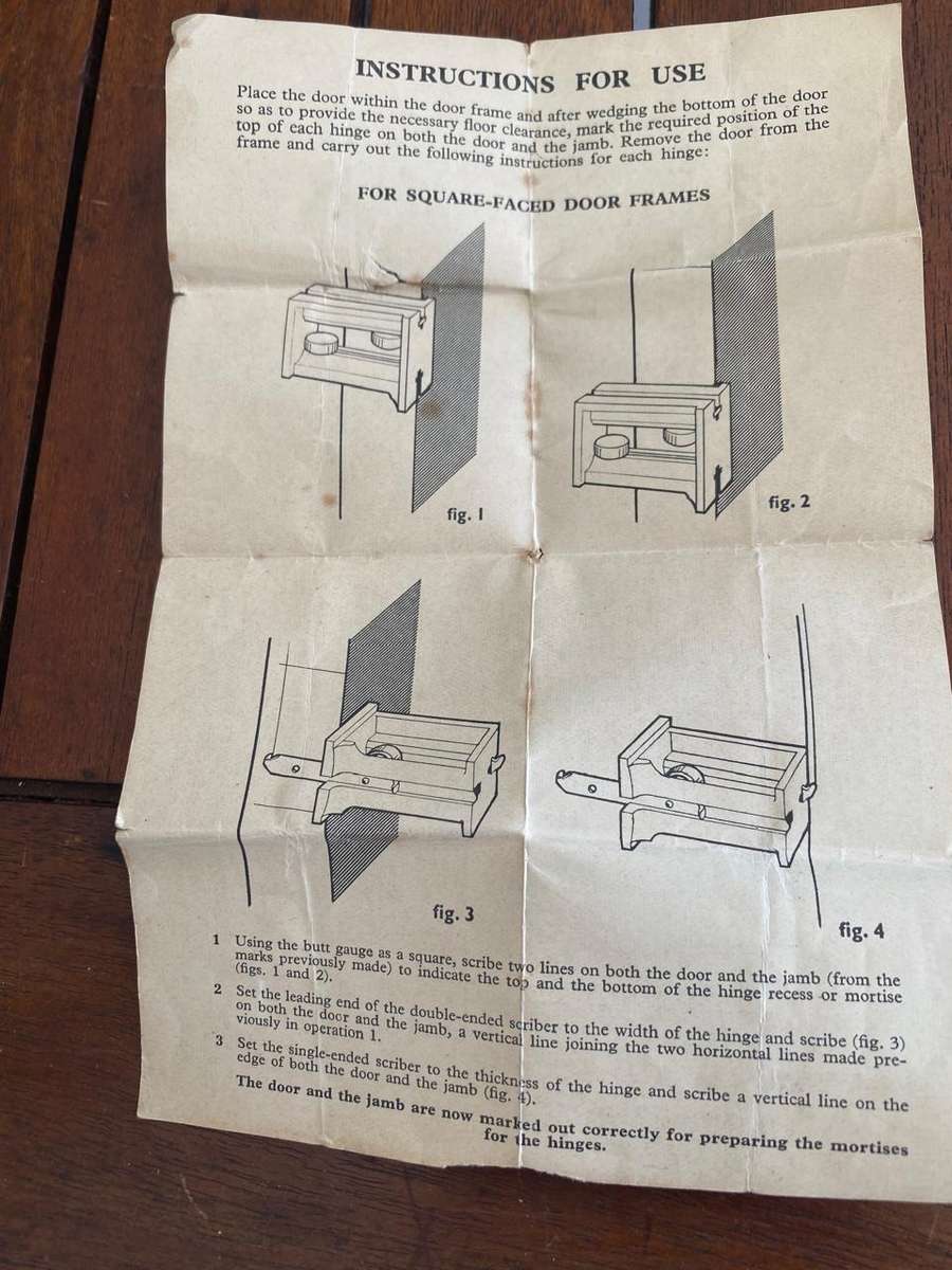 Stanley USA No. 95G Boxed Butt Gauge.