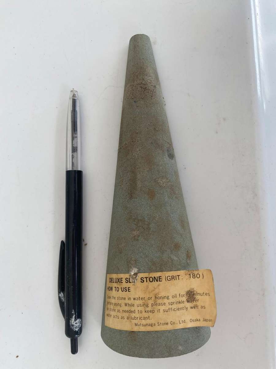 180 Grit Deluxe water Gauge Sharpening Stone. Concave and Convex.