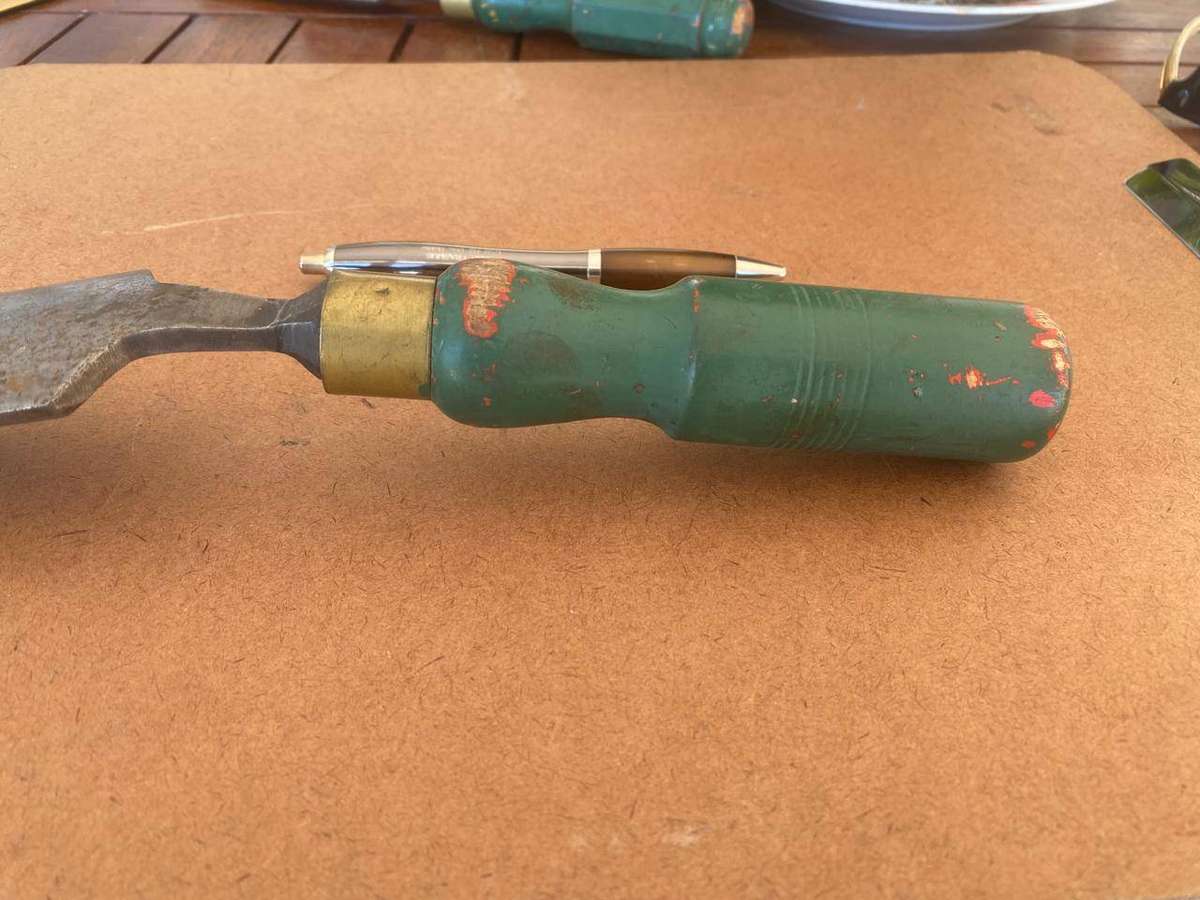 Large Marples and Sons Sheffield Flat Gouge.