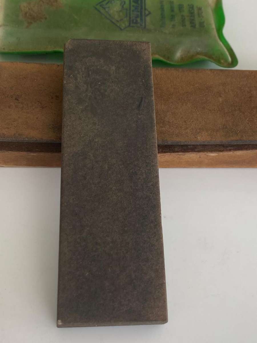 Puma Pocket Arkansas Oilstone plus Pocket Lapping Strop.