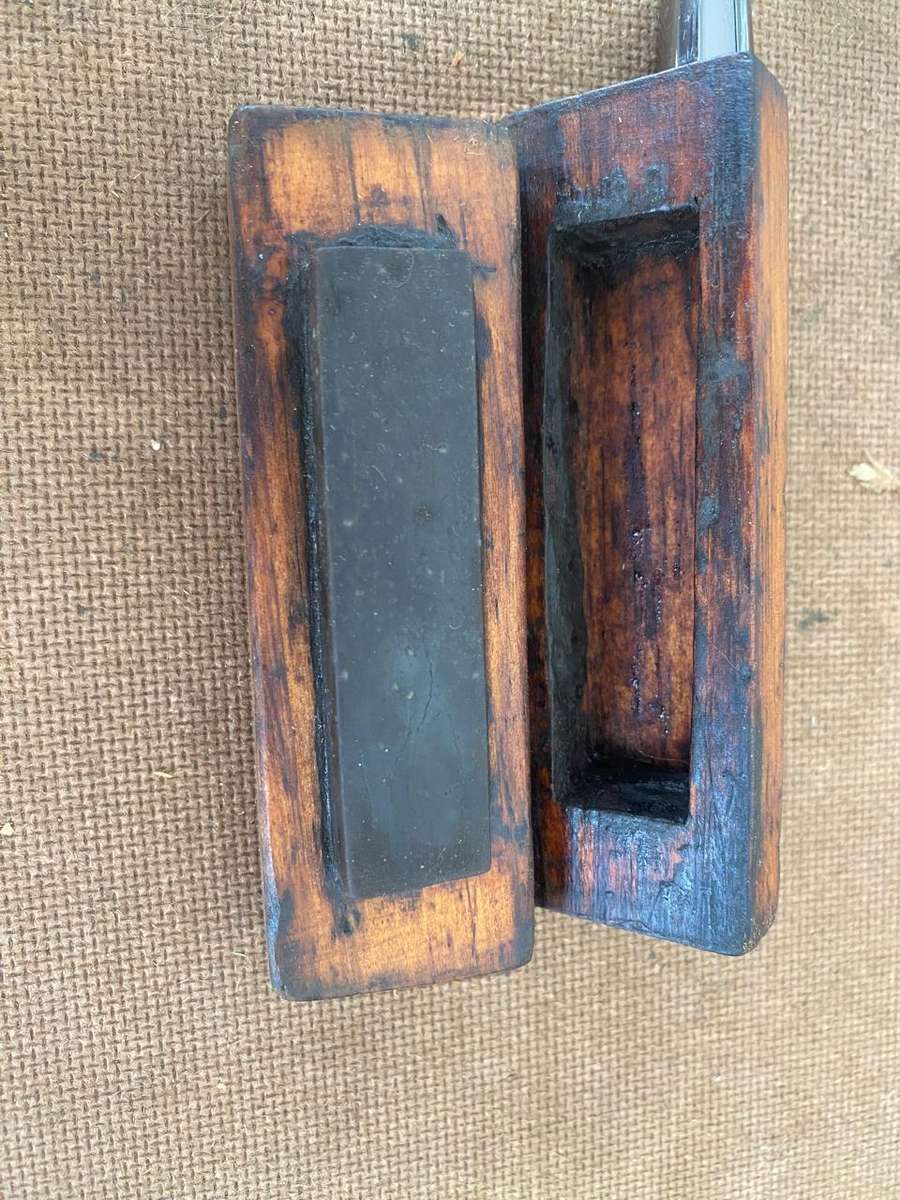 Small Pocket Oil Stone. - Small Natural Pocket Oilstone of Unknown Make.