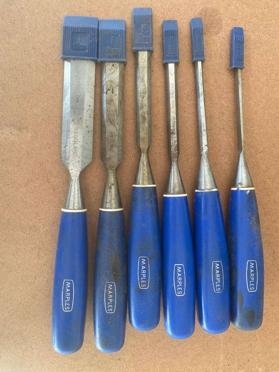 Complete set of Marples Sheffield Chisels.