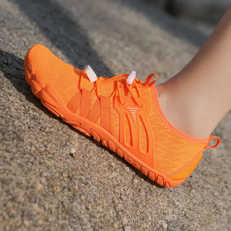 Dayglo Orange   Lightweight barefoot feel / Aqua Shoes Lace Up Size 6