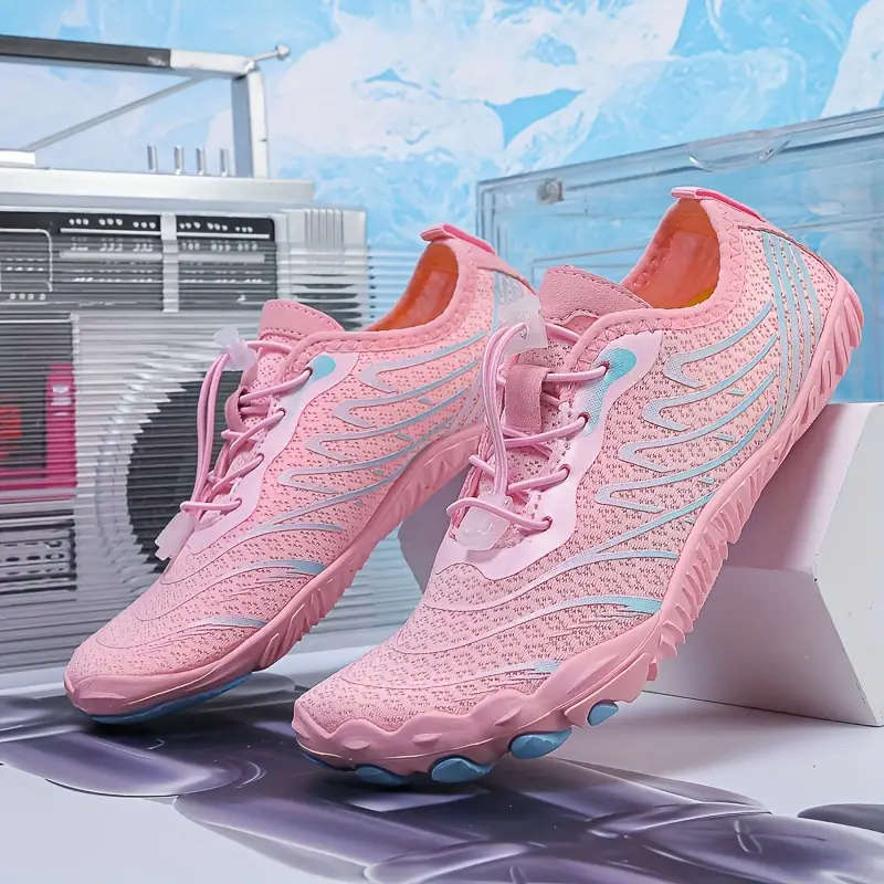 Pink  Lightweight barefoot feel Aqua Shoes Lace Up Size 6