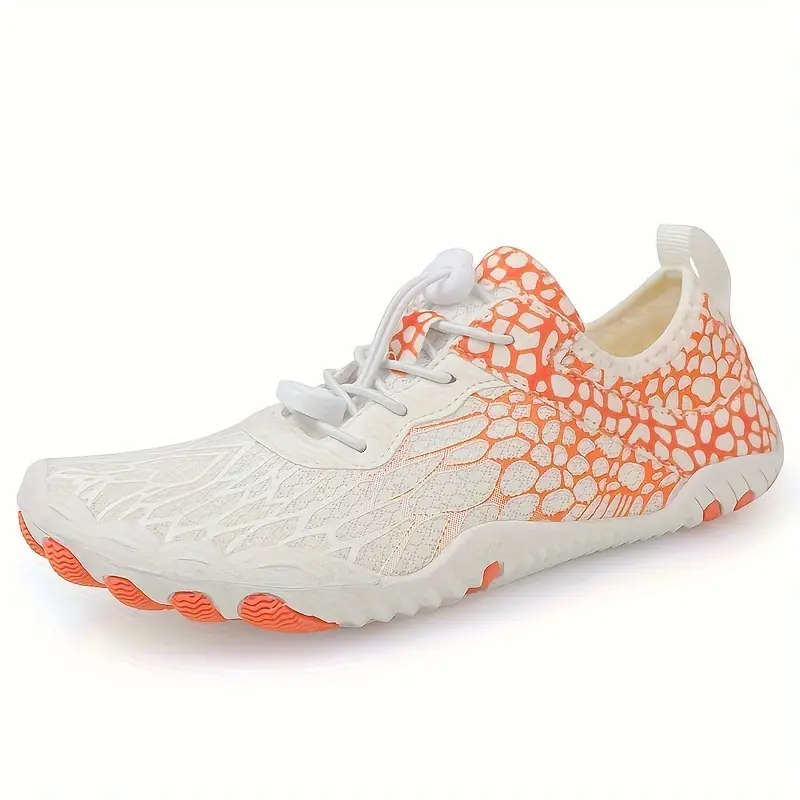 Upstream Orange Lightweight barefoot feel Aqua Shoes Lace Up Size 9