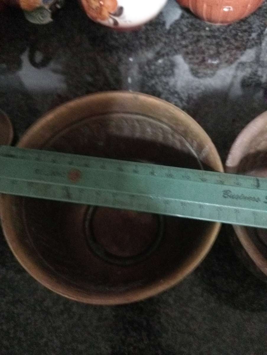 2 VINTAGE BRASS BUCKETS