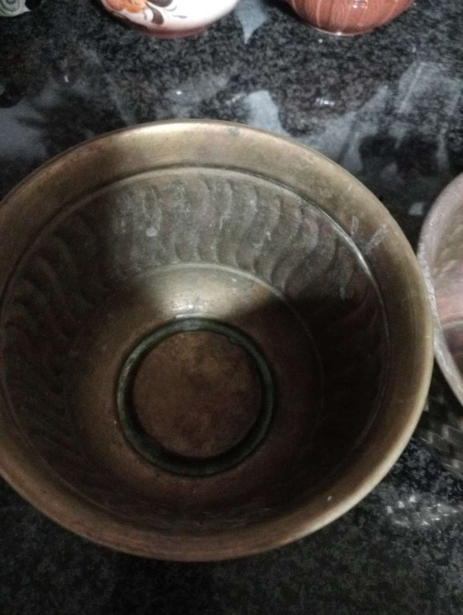2 VINTAGE BRASS BUCKETS