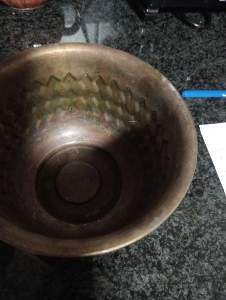 2 VINTAGE BRASS BUCKETS