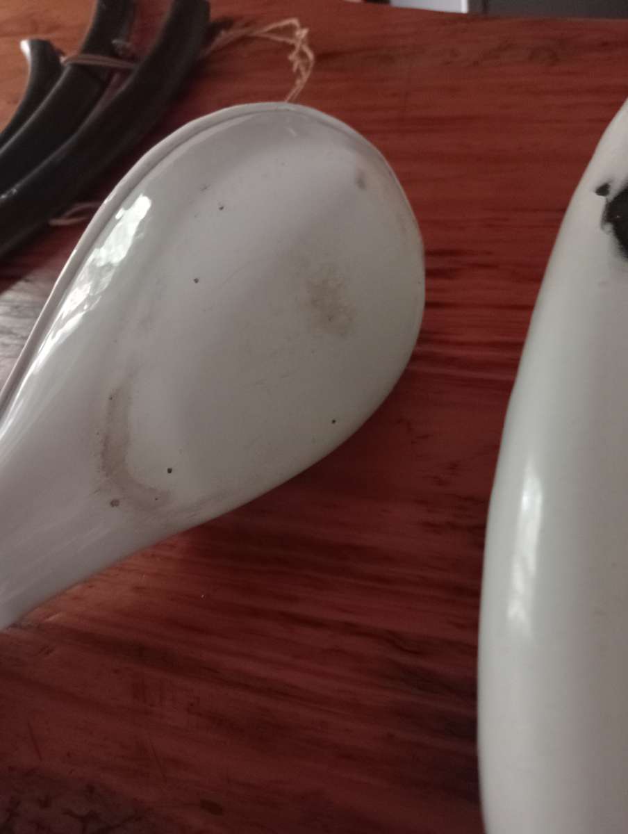 2 VINTAGE ENAMEL BEDPANS